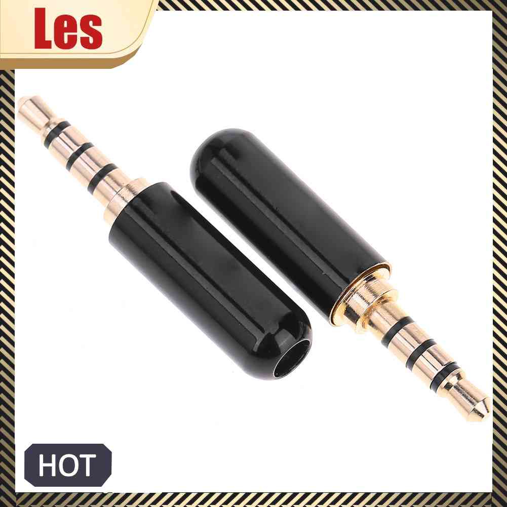 Set 2 Đầu Kết Nối Tai Nghe 3.5mm 1 / 8in TRRS 4 Cực