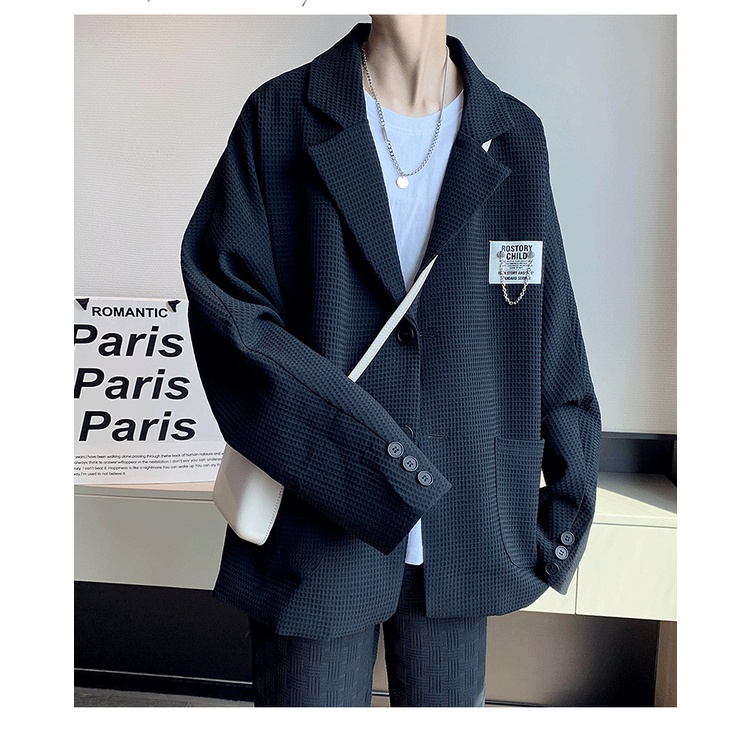 Hattongutto COD OOTD Áo Khoác Vest Màu Trơn Phong Cách Hàn Quốc Cho Nam Giới