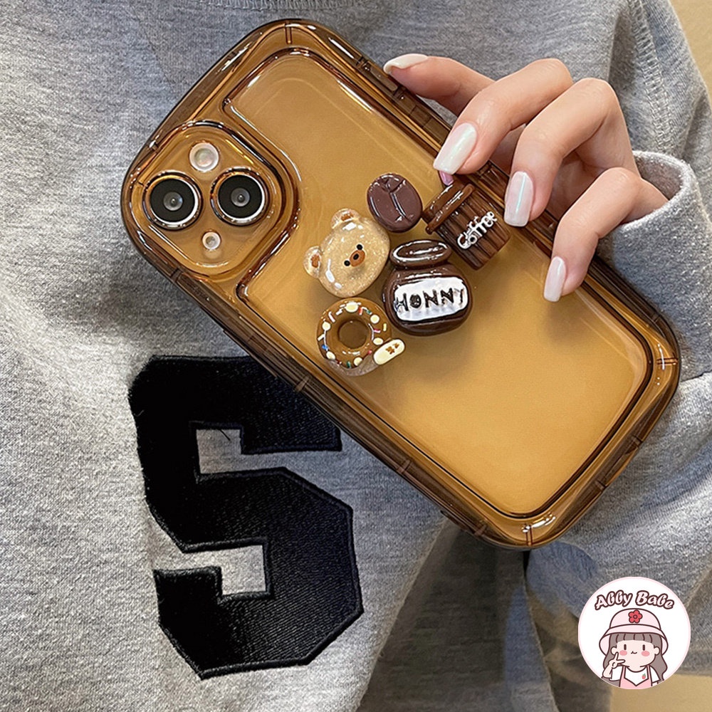 Ốp Điện Thoại TPU Mềm Trong Suốt Hình Bánh Donut 3D Cho IPhone 14 Pro Max 11 7Plus 13 12 11 Pro Max X XS XR