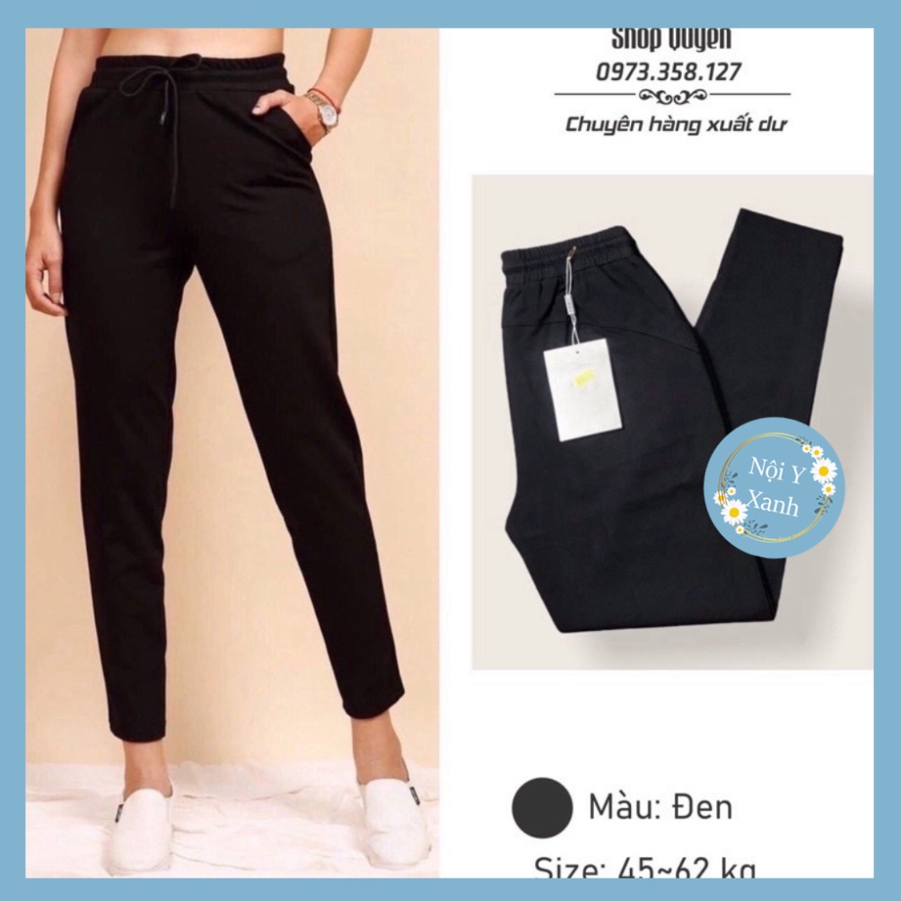 Quần Thể Thao Nữ VNXK Quần Umi Hàn Đen Trơn Thiết Kế Gân Mong Sau Tôn Dáng nội y xanh -  chất đẹp