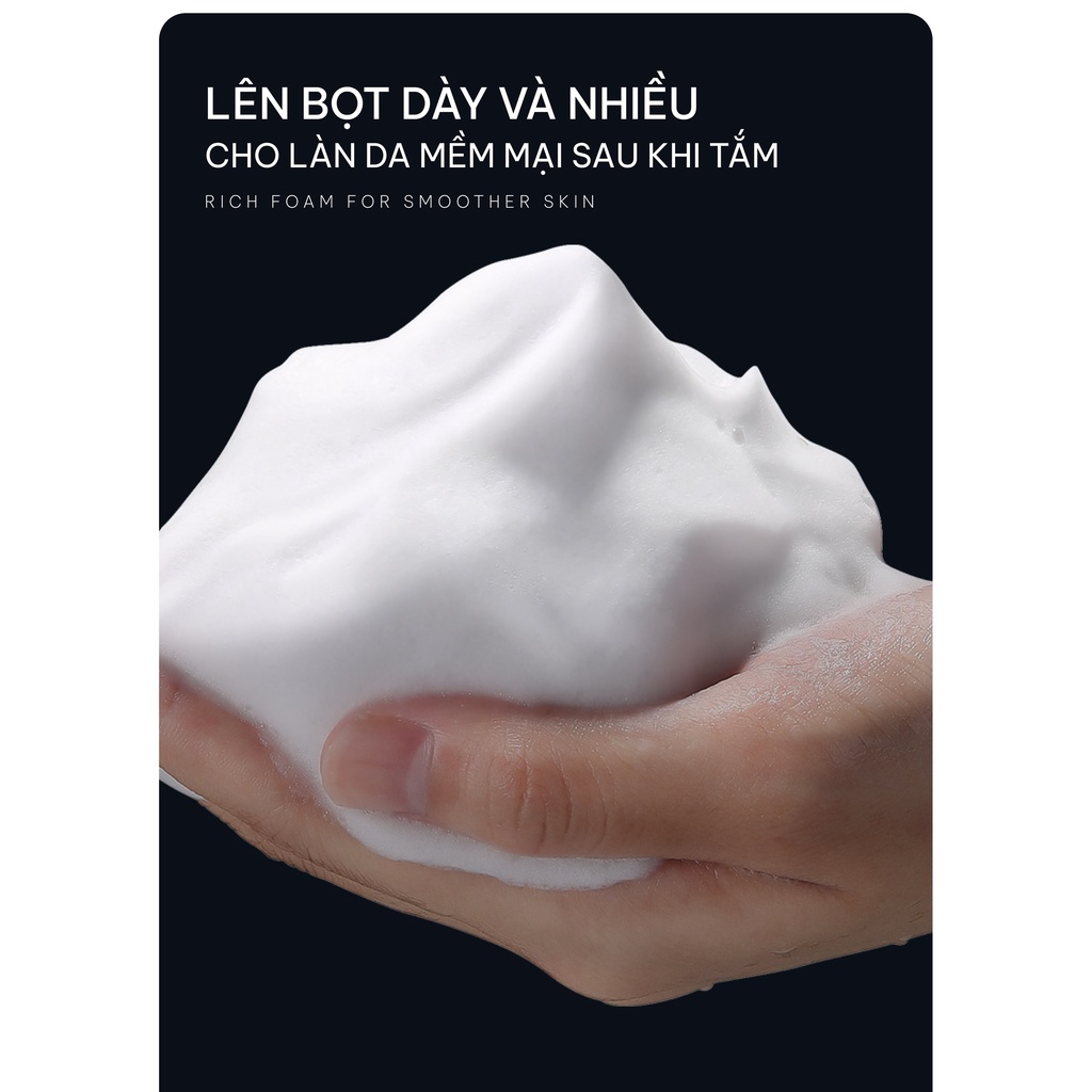 Sữa tắm gội hương nước hoa cao cấp Gentleman 3 in 1 NERMAN 350ml, mùi hương thơm dịu lưu hương lâu