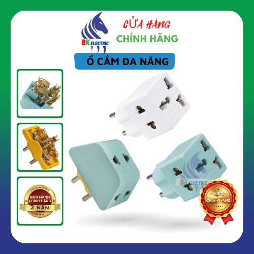 Ổ cắm điện đa năng P15 P11 P12 SOPOKA  chia 2 cửa có ổ cắm 3 chấu tiện lợi