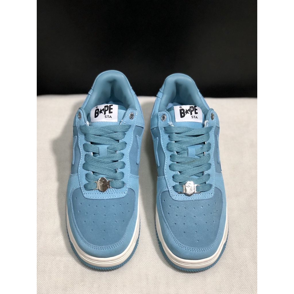 Giày Sneaker Bape STA Thời Trang Thường Ngày Cho Nam Và Nữ Morandi Visual Effect Blue