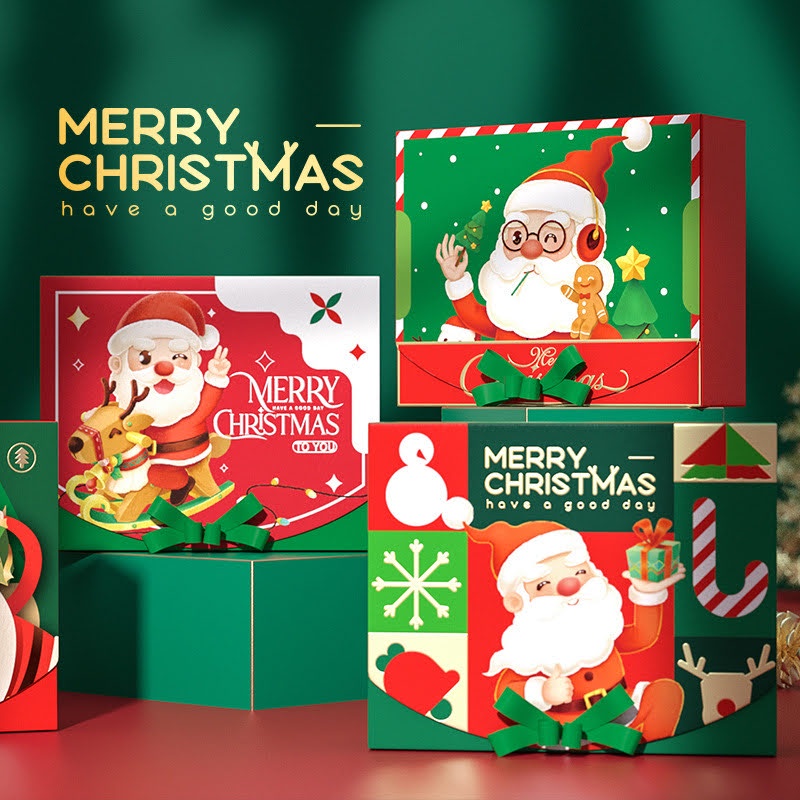 TD46n-Hộp giấy đựng quà, bánh hình NOEL