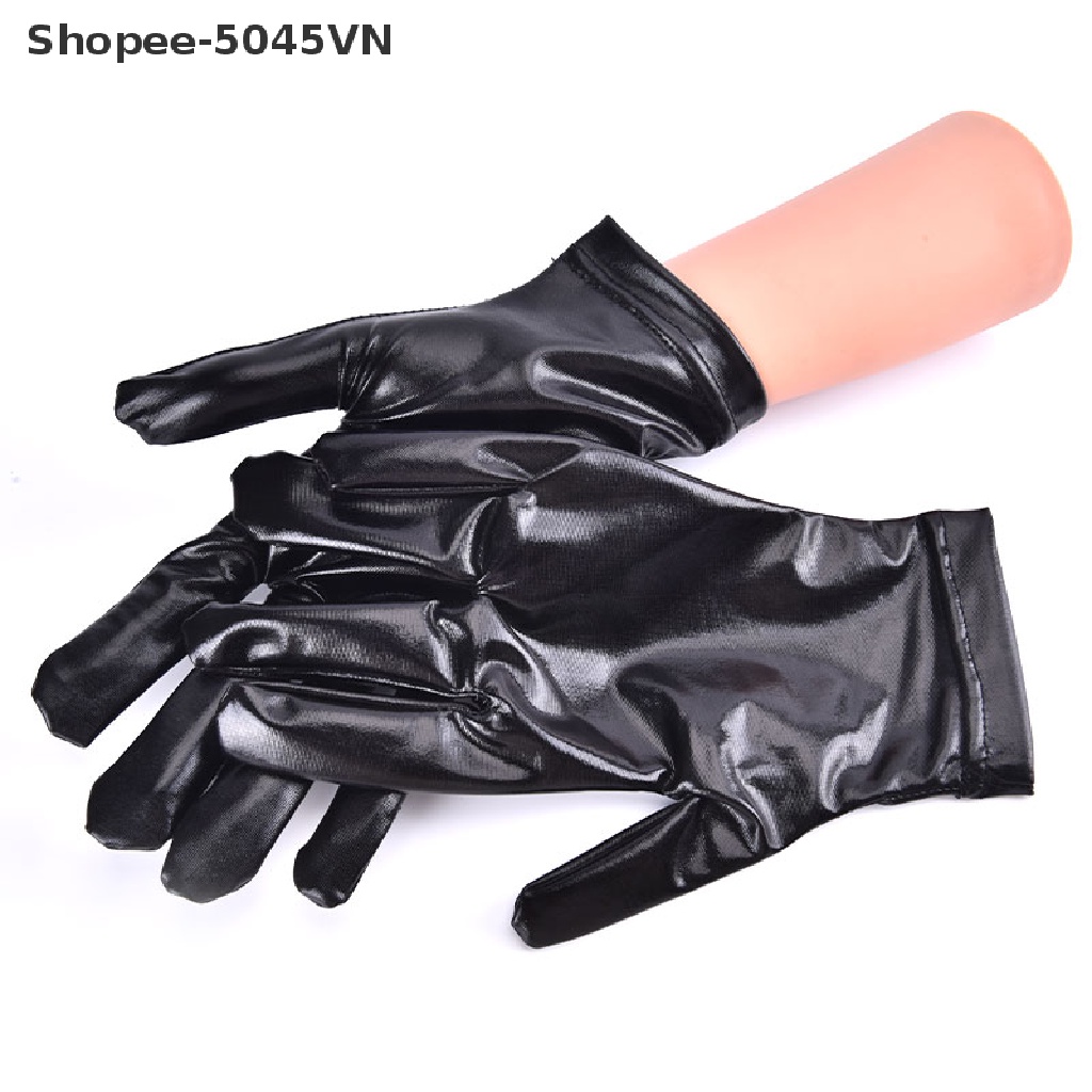 [Hàng Có Sẵn] Găng Tay Da PU Dáng Ôm Dài Phong Cách Punk Hip Hop Jazz Disco Nhảy Múa (H)