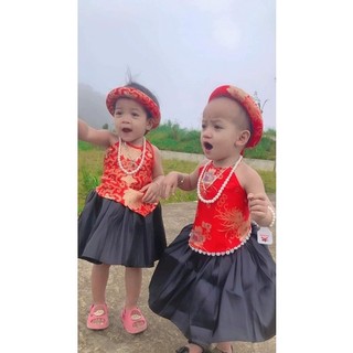 Set yếm kèm mấn chất gấm lụa xinh xỉu👗👗👗