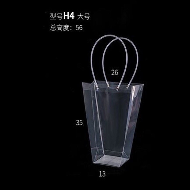 Túi kính mica trong suốt đựng hoa sáp, hoa tươi, quà tặng