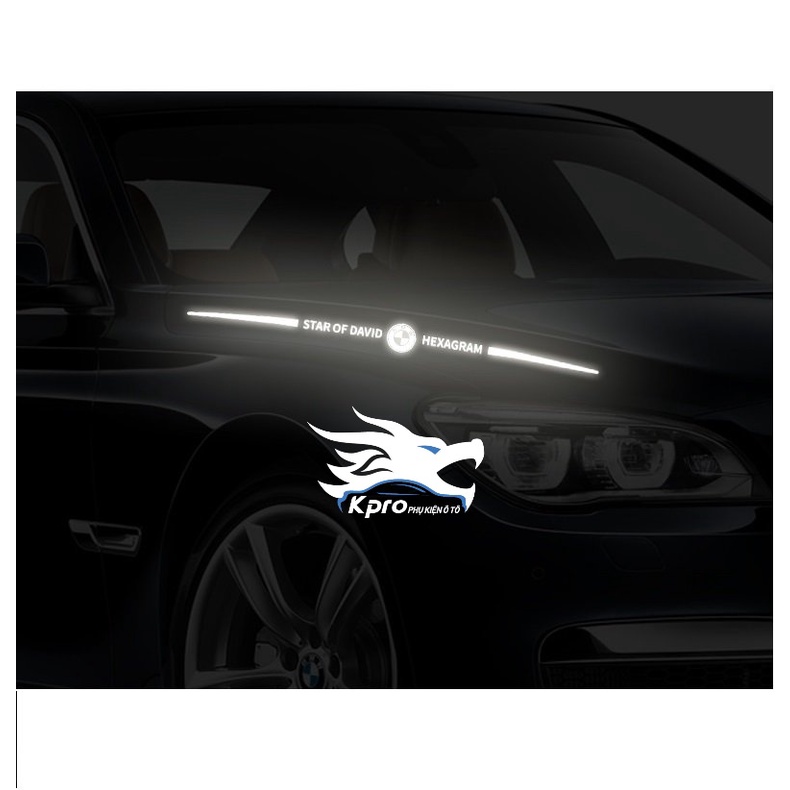 Decal logo phản quang dán trang trí ô tô, xe hơi - Hàng Kpro chất lượng cao