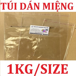 1Kg Túi OPP dán miệng tiện dụng, đựng phụ kiện, linh kiện, ốp lưng, quần áo...Túi OPP Đủ size Hàng Tốt