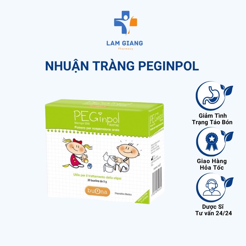 Nhuận tràng Peginpol Macrogol 3350 hỗ trợ điều trị táo bón cấp tính và mãn tính