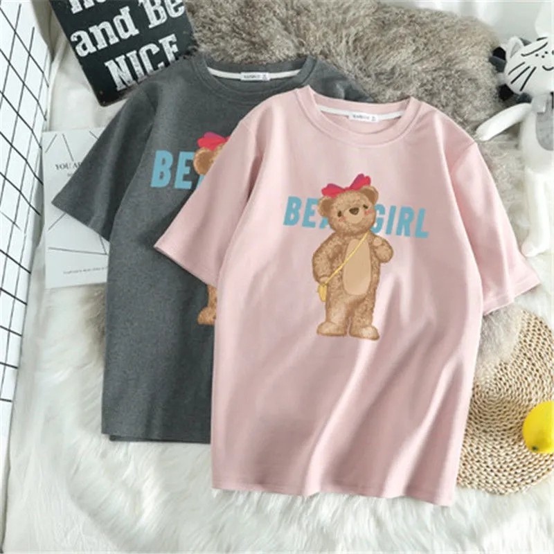 Áo thun SUXI tay ngắn cổ tròn in họa tiết thời trang cho nữ