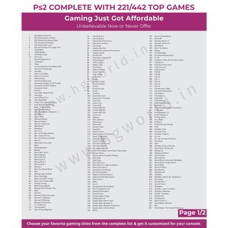Combo 5 Đĩa Game PS2 Tự Chọn
