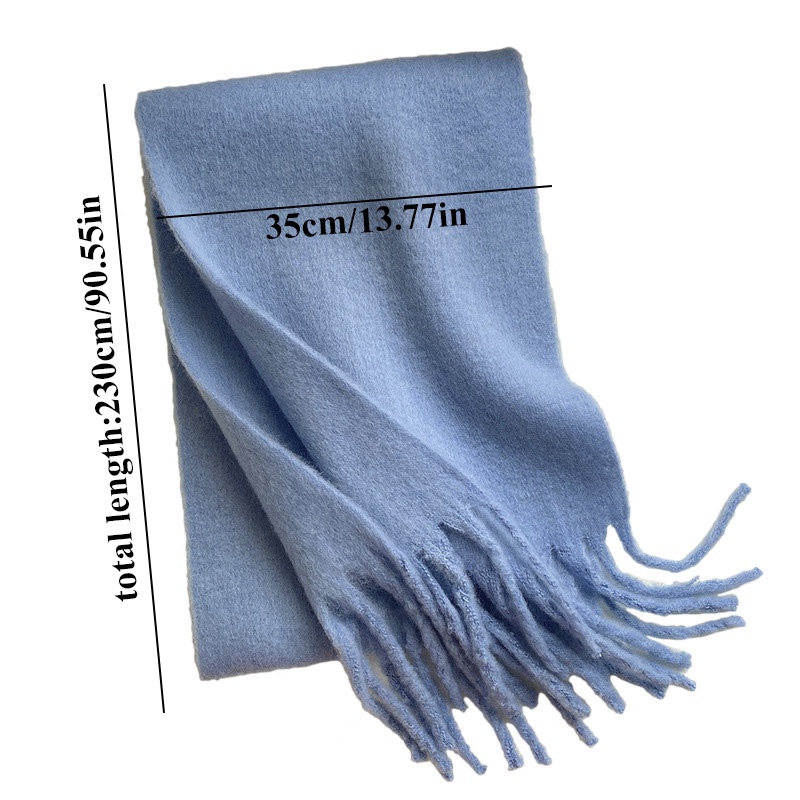 Khăn Choàng Lông Nhung Mềm Mại Thời Trang Mùa Đông 35 * 230cm