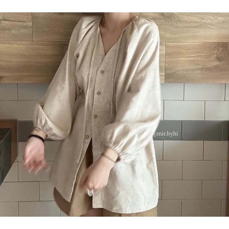 mir.byhi: 𝐀𝐧𝐭𝐡𝐞𝐚 𝐛𝐥𝐨𝐮𝐬𝐞 - Áo tay bồng linen by mir | BigBuy360 - bigbuy360.vn