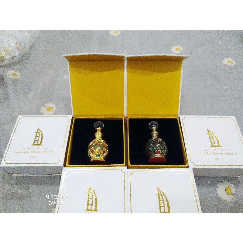 Combo gồm vỏ chai+hộp đựng chai tròn chiết tinh dầu nước hoa dubai tiện dụng
