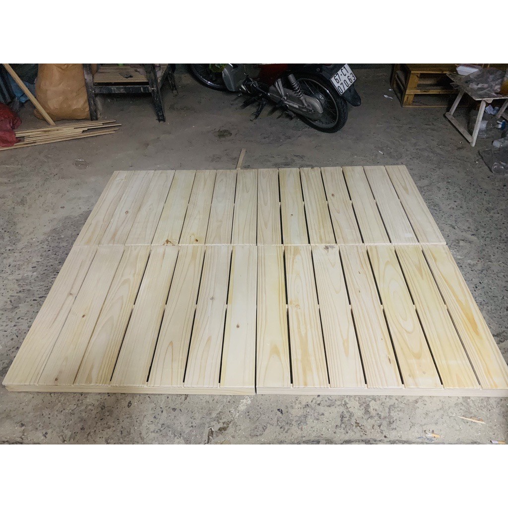 Giường ngủ pallet gỗ , Giường pallet đầy đủ kích thước và chiều cao 10cm