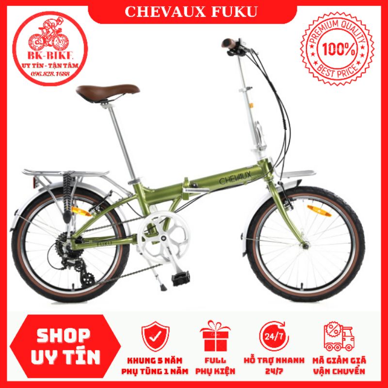 Xe Đạp Gấp Chevaux Fuku - Khung Nhôm, Groupset Shimano Altus 8 Speed, Bánh 20