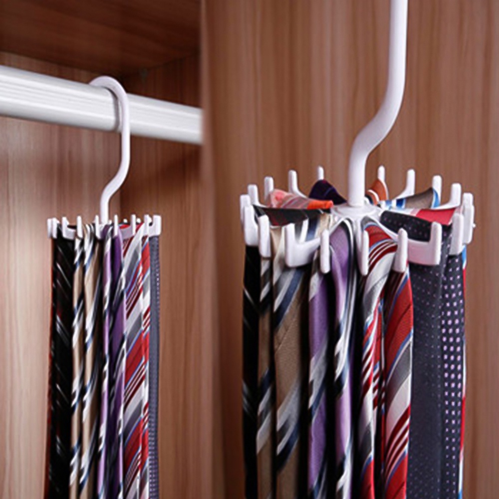 Giá Đỡ Treo Khăn Choàng, Mũ, 20 Móng Vuốt Xoay 360 Độ° Móc Treo Quần Áo Dạng Xoay Tiện Dụng