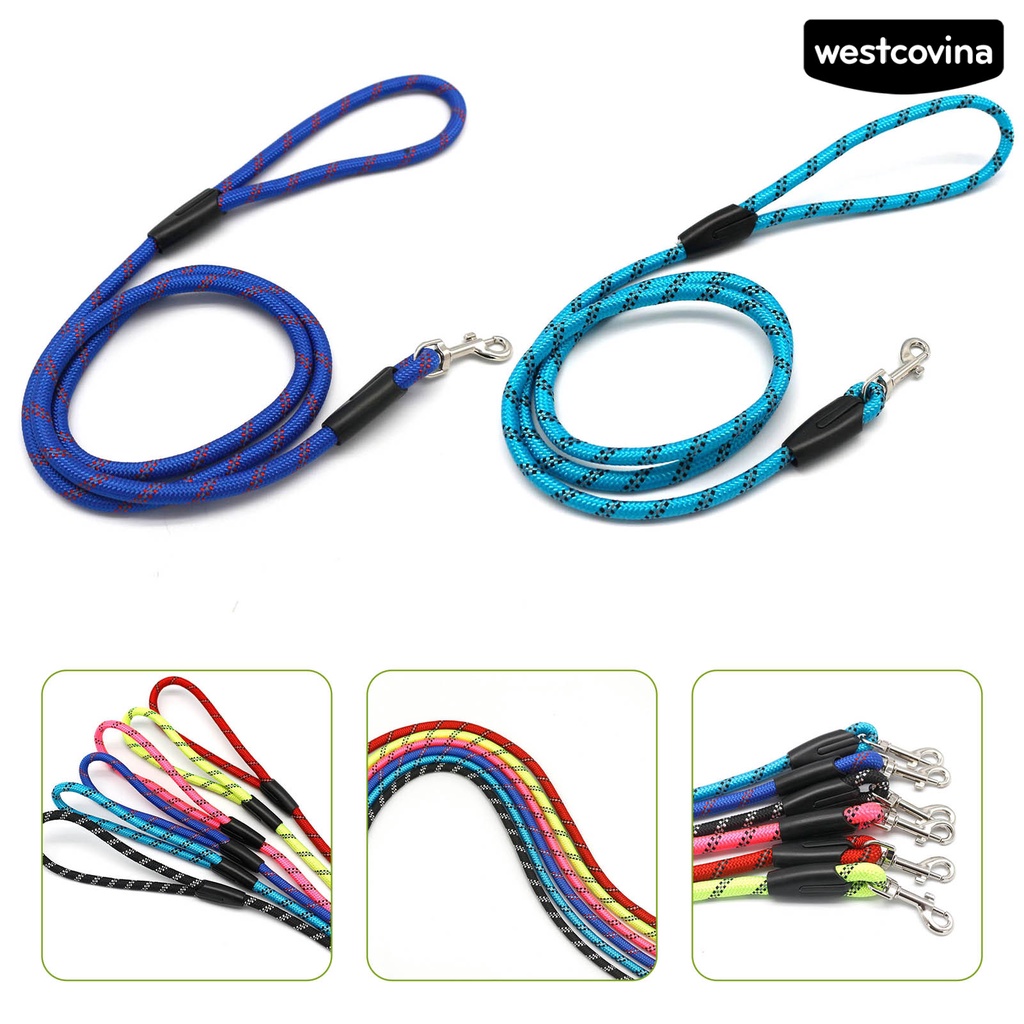 [COD]♘Dây Dắt Thú Cưng Đi Dạo Bằng Nilon Phản Quang Chống Sặc