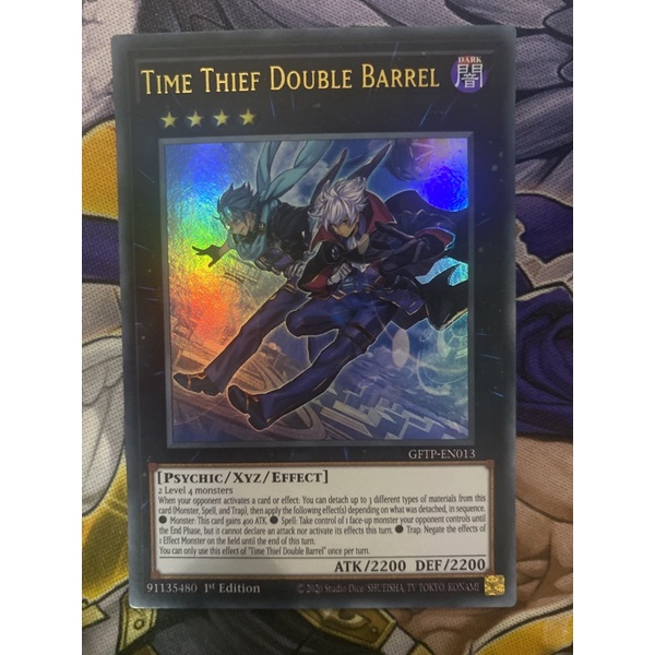 [ Phenol Shop ] Thẻ bài Yugioh Time Thief Double Barrel - GFTP-EN013 - Ultra Rare 1st Edition