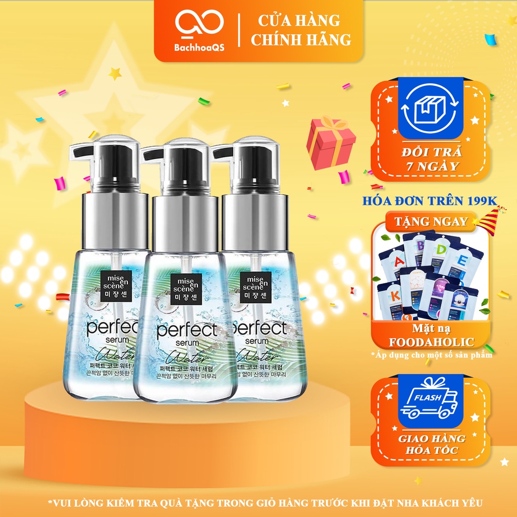 Serum tinh chất dưỡng tóc chiết xuất tinh dầu dừa Mise En Scene Coco Water giúp phục hồi làm mềm tóc ngăn ngừa ngàu 80ml