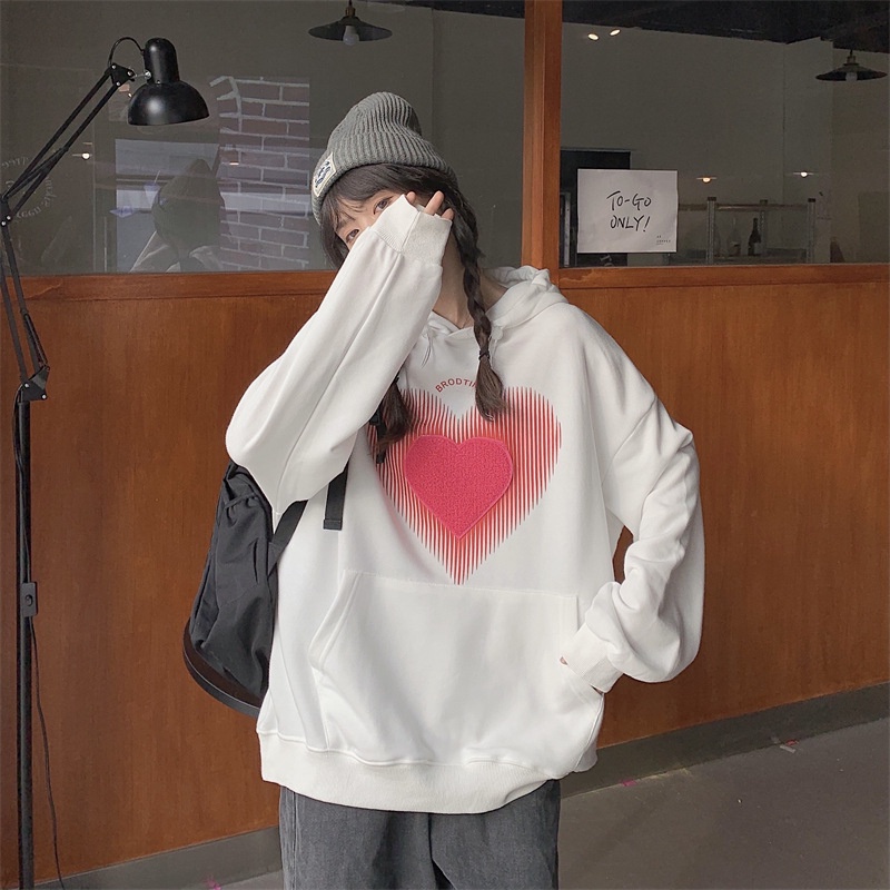 IELGY  IELGY Áo hoodie In Họa Tiết Đơn Giản Dễ Phối Đồ Thời Trang Cho Nữ