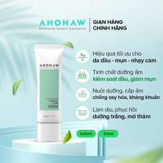 Kem Dưỡng Da Kiểm Soát Dầu, Giảm Mụn AHOHAW Control Clear Cream 500ml - Phục Hồi, Làm Dịu, An Toàn Cho Da Nhạy Cảm