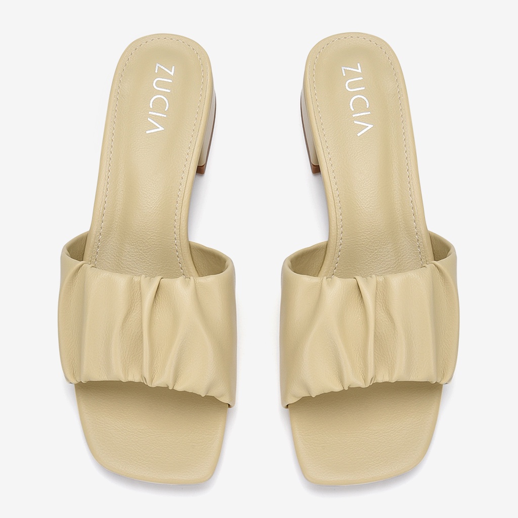 Dép cao gót Zucia quai bản nhún thời trang - DTH33