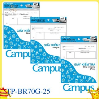 Giấy Kiểm Tra B5 Campus Kẻ Ngang Có Lề 25 tờ đôi  TP-BR70G-25.