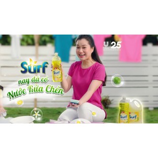 Surf nước rửa chén hương tắc 3.6kg can nhựa 3,6 kí