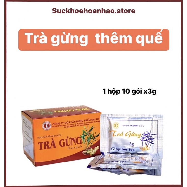 TRÀ GỪNG - thêm quế, ấm bụng, giảm cảm lạnh, đầy bụng khó tiêu, buồn nôn, tụt huyết áp,…