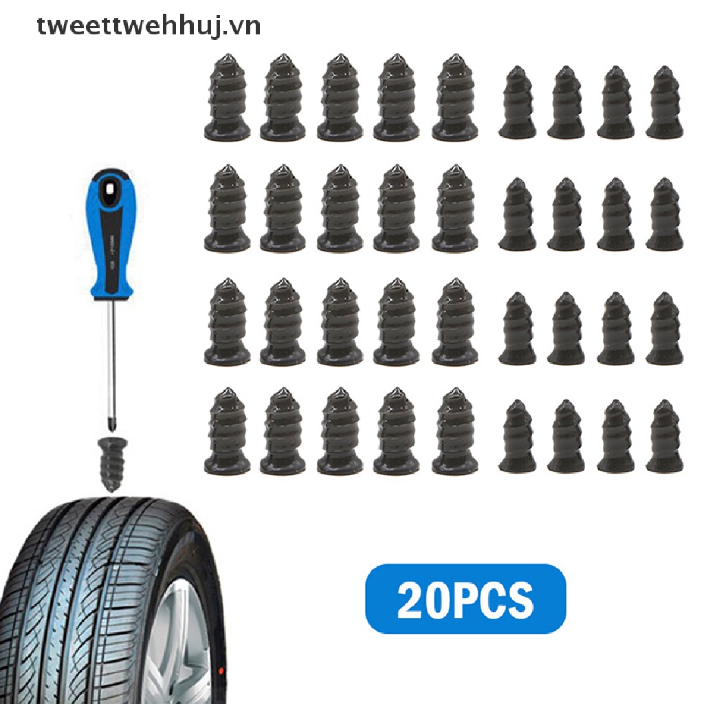 Set 20 Đinh Cao Su Hút Chân Không Dùng Để Sửa Chữa Lốp Xe Đạp / Xe Máy / Ô Tô