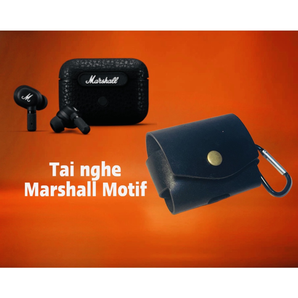 BAO DA TAI NGHE MARSHALL MOTIF  , HANDMADE DA THẬT, CASE MARSHALL MOTIF