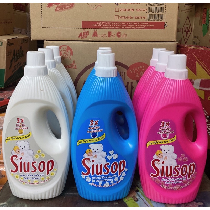 Nước xả vải Siusop hương hoa hồng, thanh khiết, hoa nhài 1800ml