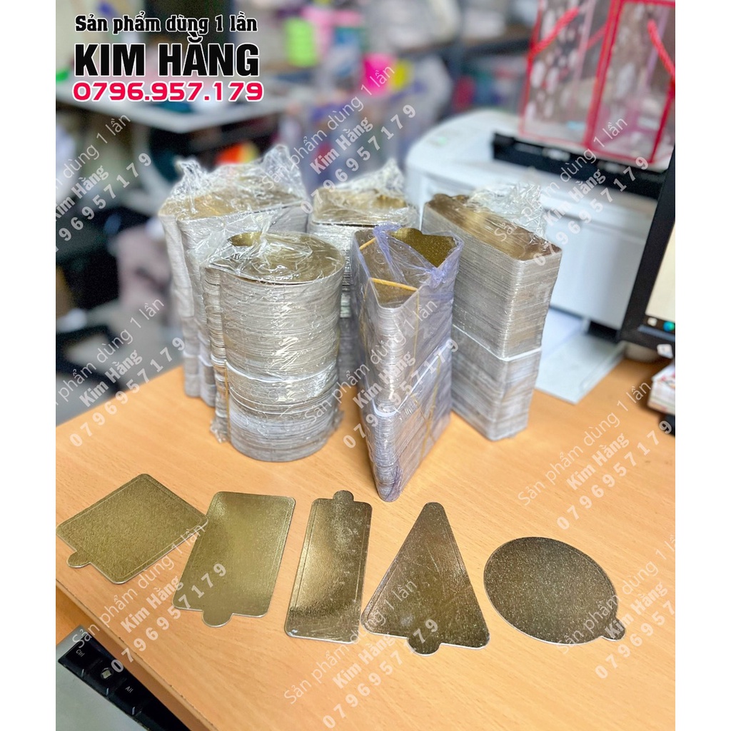 Set 100 miếng lót bánh tiramisu - red velvet , giấy bìa cứng nhũ vàng lót bánh nhìu mẫu mini.....