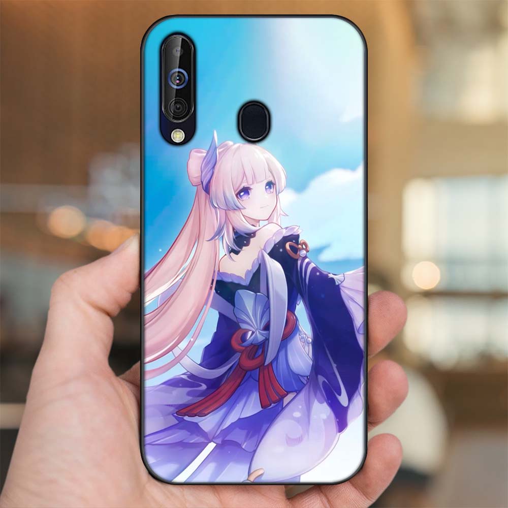 Ốp lưng Samsung A8s, A60, M30 viền đen in hình Sangonomiya Kokomi Genshin Impact