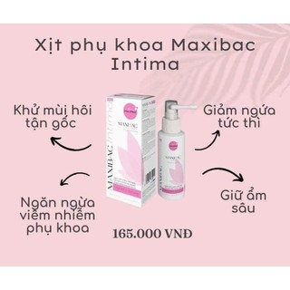 XỊT PHỤ KHOA MAXIBAC INTIMA 100ML