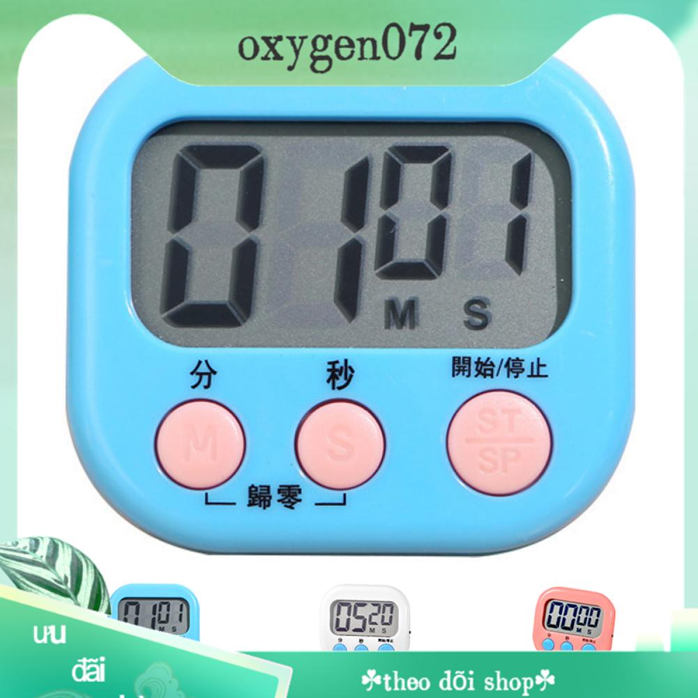 Oxygen072 Đồng hồ kỹ thuật số Hẹn giờ Lớp học Nhà bếp bấm từ tính dành cho trẻ em Nấu ăn Nướng Trứng luộc Thể thao