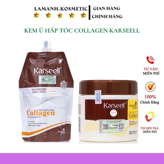 Kem ủ xả  tóc collagen karseell maca siêu phục hồi tóc mềm mượt size: hũ - túi 500ml