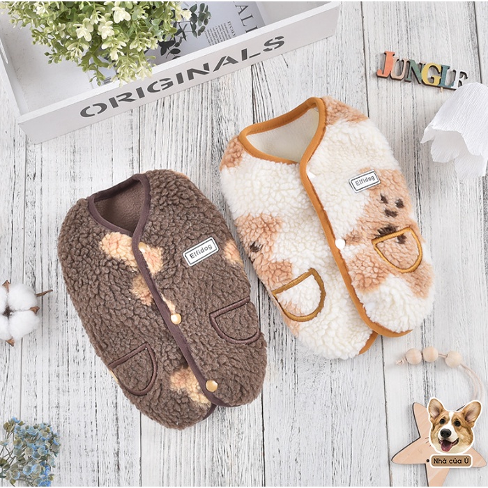 Áo Cho Chó To - Áo Thu Đông Cho Corgi, Samoyed, Golden chất lông cừu