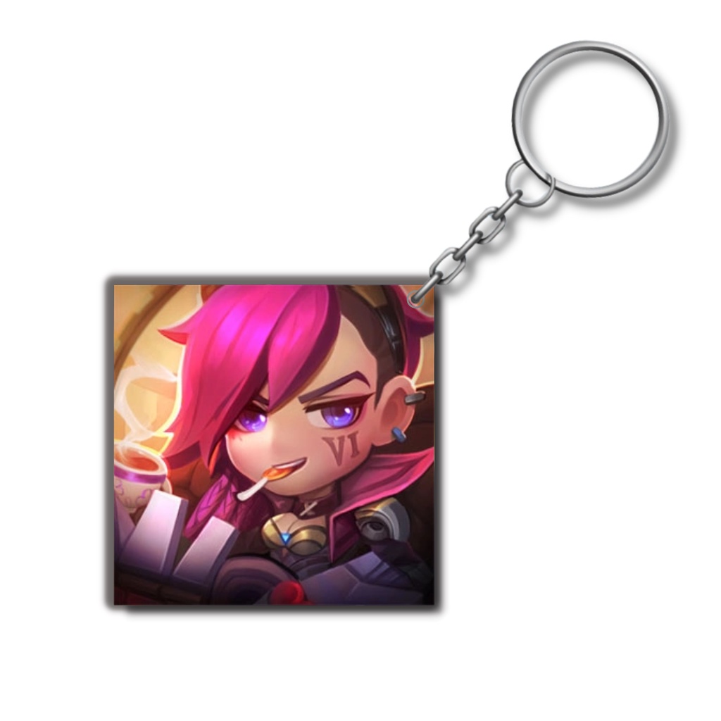 Móc Khoá LMHT Tướng Thuộc Piltover & Zaun - Móc khoá Champie Liên Minh Huyền Thoại Mica in 2 mặt