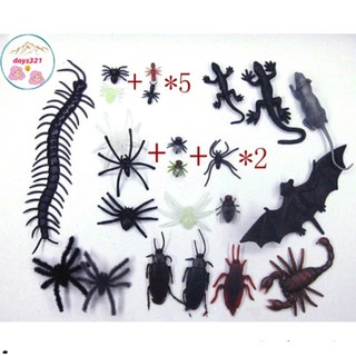 Bộ 44 mọt giả Bằng Nhựa tổng thể gián rết nhện bò cạp chuột dơi như hình