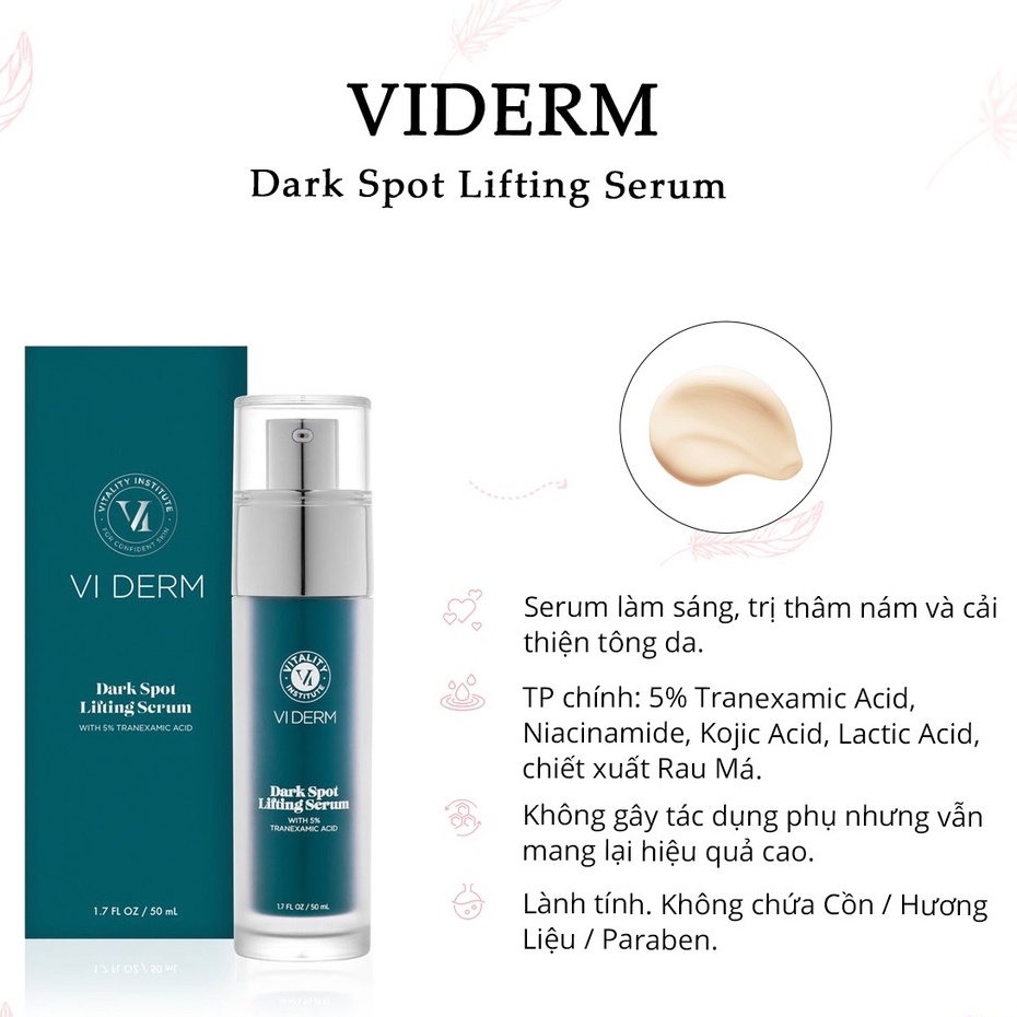 Tinh Chất Làm Mờ Thâm Nám, Dưỡng Da Đều Màu VI Derm Dark Spot Lifting Serum 50ml