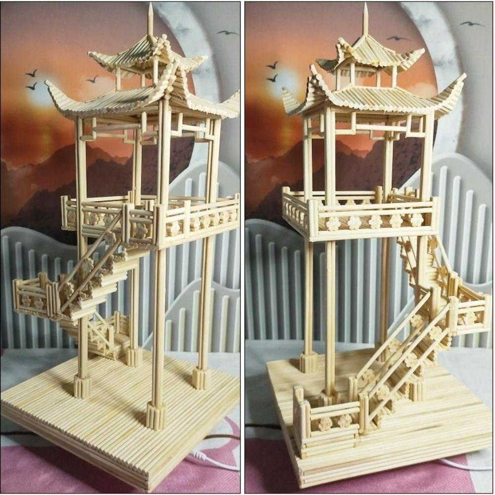 Bộ Que Gỗ Tròn Chơi Trò Chơi Làm Đồ Thủ Công Cho Bé Trai