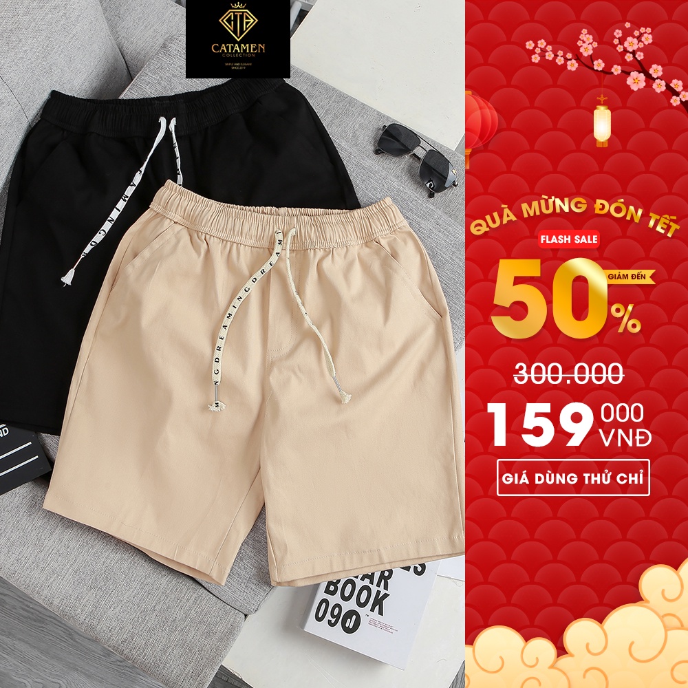 Quần Short Nam Khóa Đồng Basic CATA, Chất Kaki WASH Cao Cấp, Thoải Mái, Giữ Form, Thiết Kế Cạp Cúc Trẻ Trung CT.6
