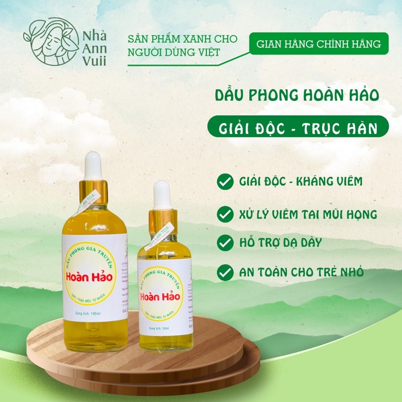 Dầu Phong Hoàn Hảo - Dầu đa năng - Làm đẹp - Giải Độc - Nhỏ Tai Mũi Họng (Mua 4 tặng 1)