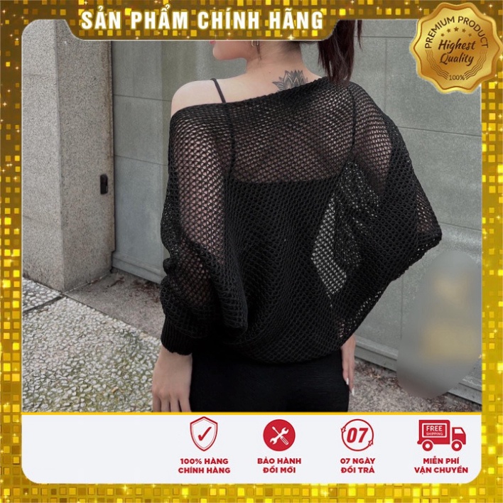 Áo khoác Cardigan len lưới phong thái korea dáng ngắn gợi cảm, phong cách, mặt phố Quảng Châu