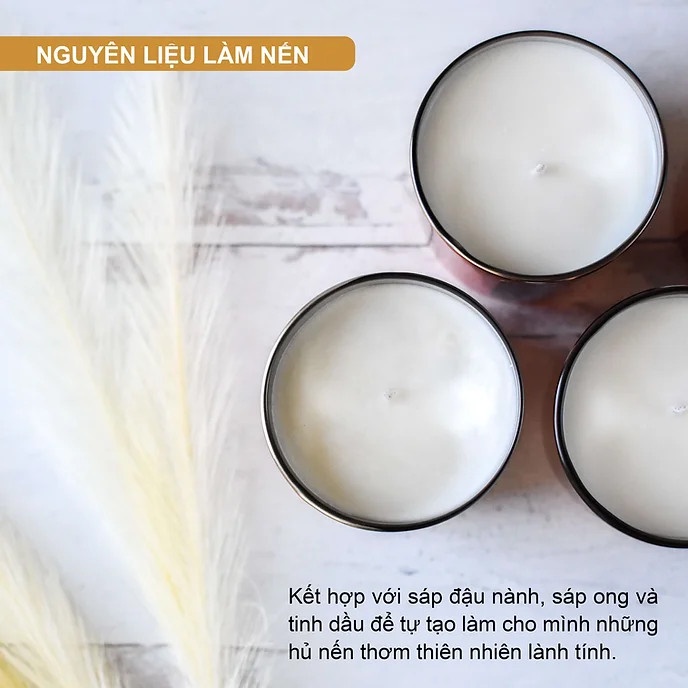 Sáp Cọ Mềm Oilmart Natural Palm Wax, Làm Nến Thơm, Mỹ phẩm Handmade