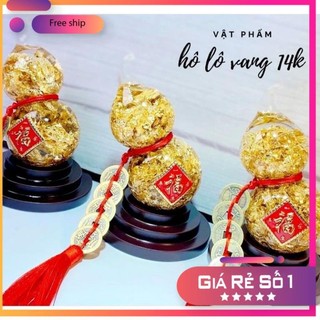 Hồ lô vàng lá phong thuỷ chiêu tài hút lộc