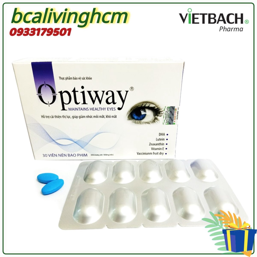 Viên uống sáng mắt cải thiện thị lực Optiway hạn chế khô mắt nhức mắt mỏi mắt ánh sáng xanh tuyệt vời..